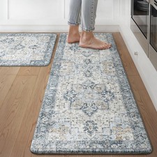 Kitchen Mats for Floor 2PCs Washable Anti Fatigue Mat for Cushioned 17.3"x47"...