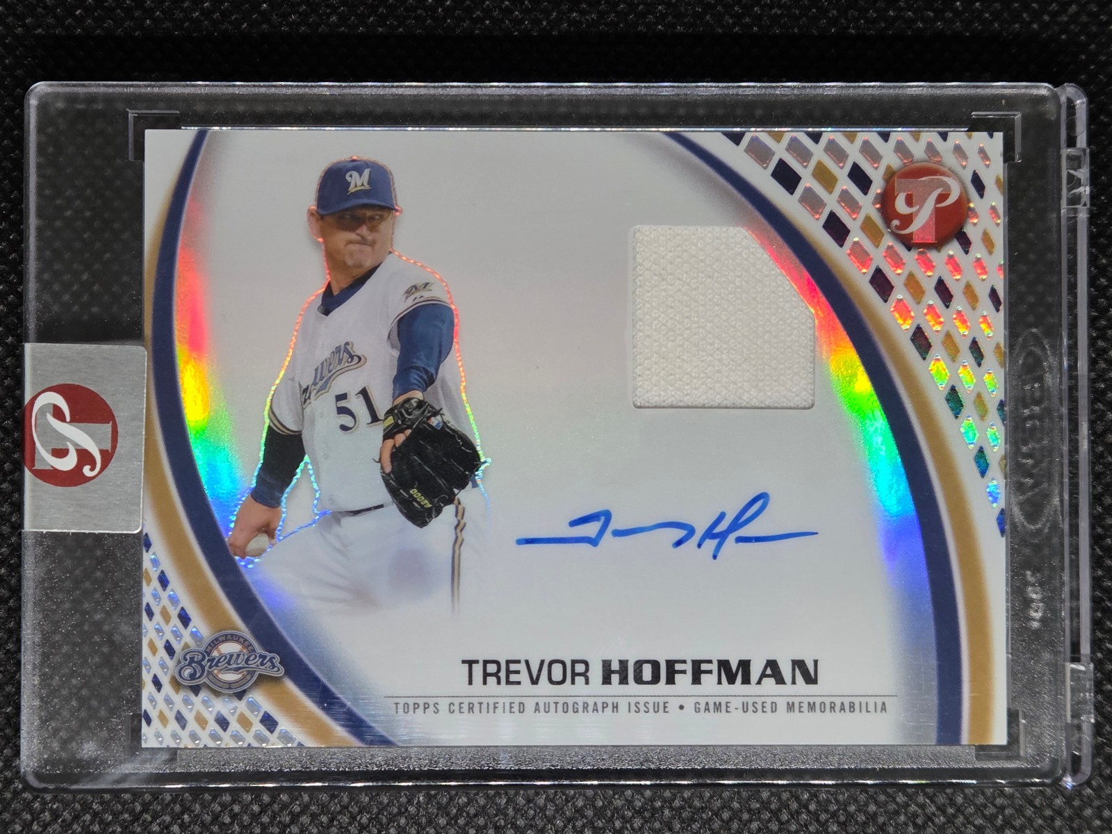 2026 Topps Pristine Trevor Hoffman Pieces On Card Auto Game Used Relic Brewers