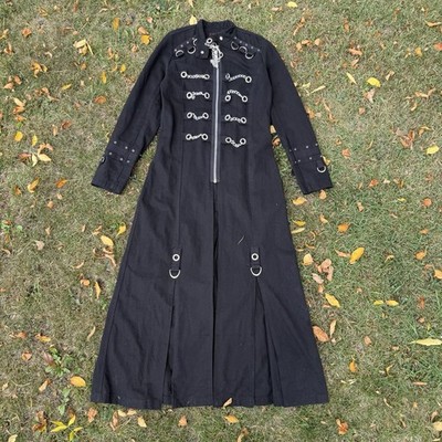 y2k vintage jacket 平成ゴシック パンク グランジ Vintage Y2K TRIPP NYC Trench Coat Jacket Rave Goth Emo Punk Chains