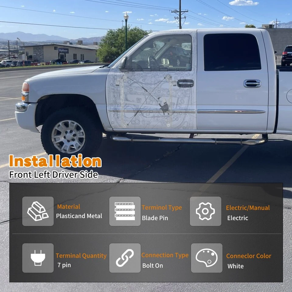 Front Driver For 11-15 Chevrolet Cruze Limited Power Window Regulator w/ Motor - Image 3 of 4