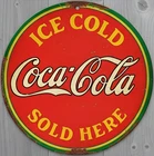 Coca-Cola Coke 12" Diameter Vintage Novelty Metal Sign Made In USA New!