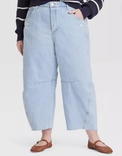 Universal Thread High Rise Curved Leg Barrel Jean - Size 14 NWOT