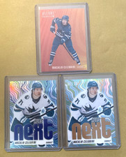 (3) MACKLIN CELEBRINI 2025 ALLURE BLUE, ORANGE AND RED-ORANGE NHL SUPERSTAR!