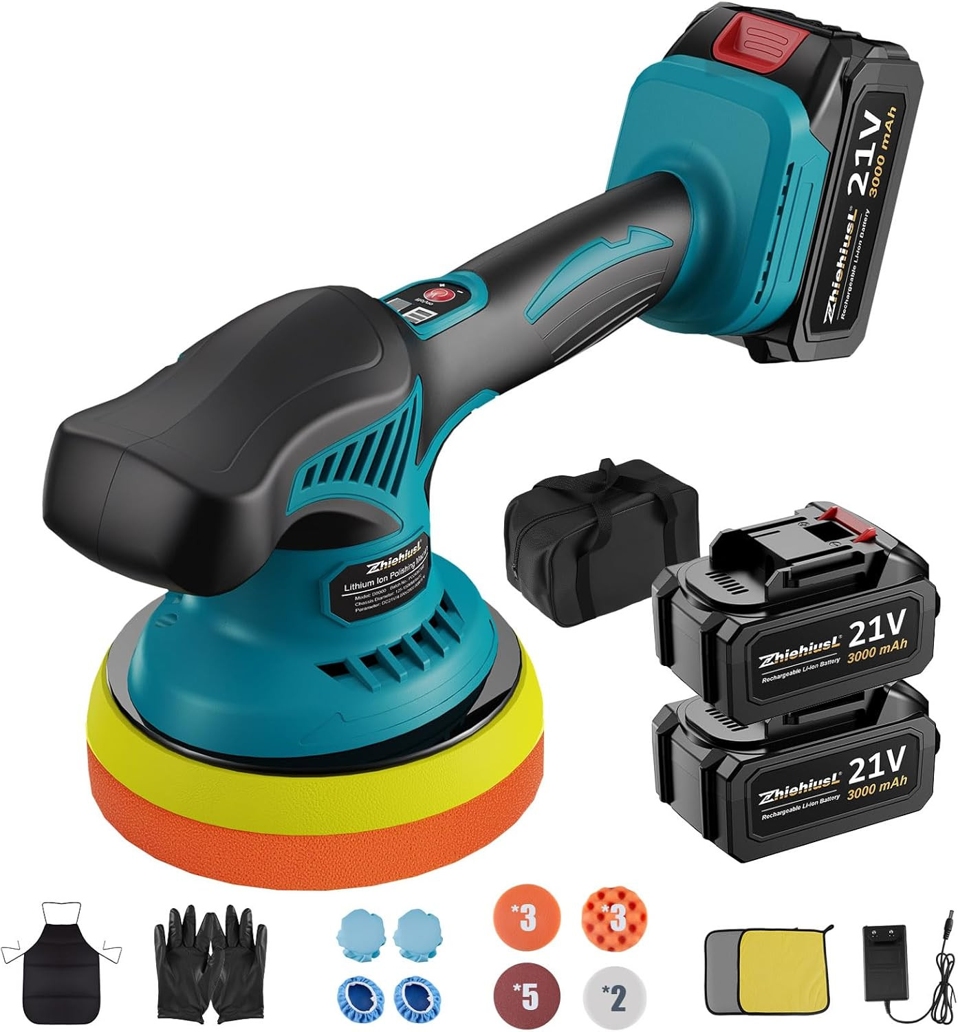 Lucidatrice Rotorbitale Batteria 21V 3.0Ah | Platorello 150mm Wireless