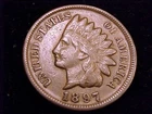 1897 Indian Head Cent, Fine grade.