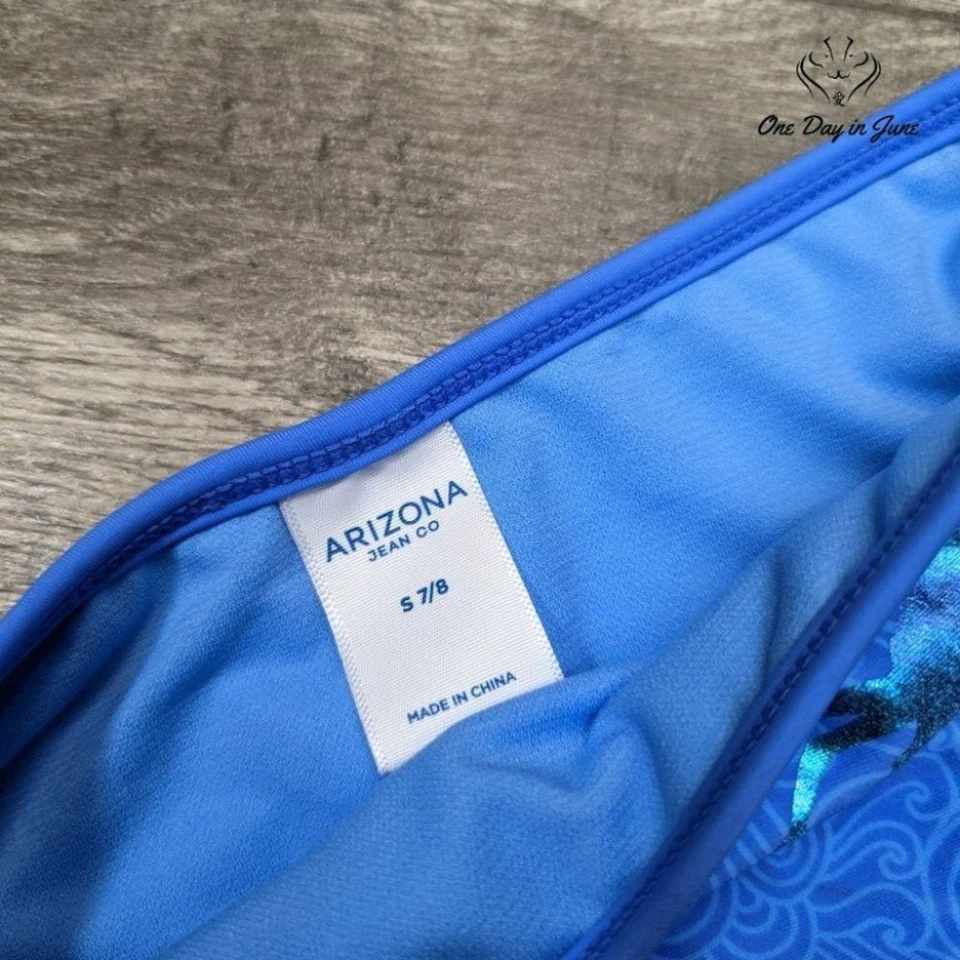 Parte inferior de bikini Arizona Jean Co para niña con estampado de sirena talla 7 Foto 2 de 3