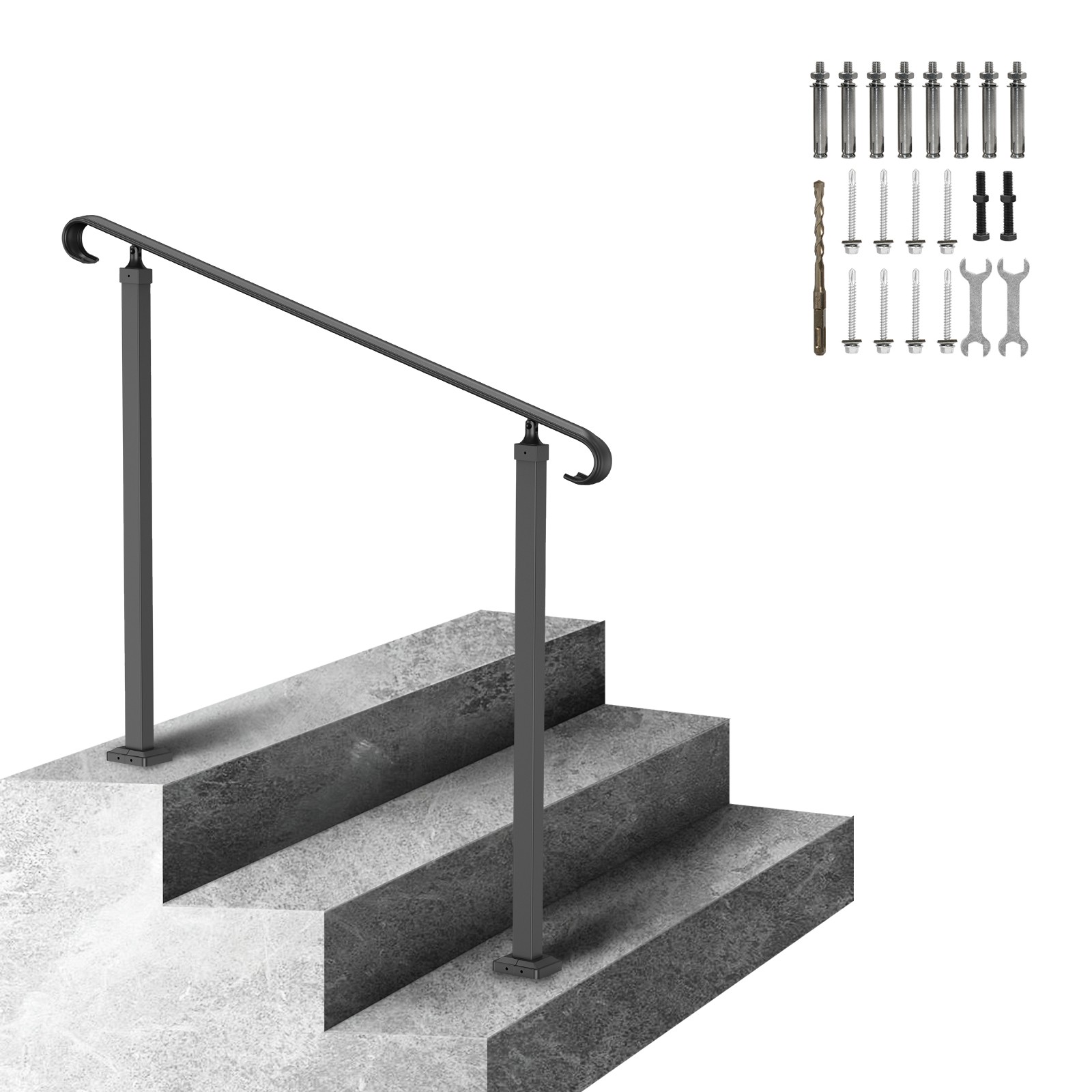 Garde-corps escalier VEVOR réglable et pivotant pour marches en béton ou bois