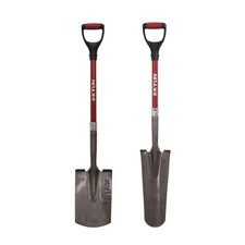 KYLIN Garden Spade Shovel and Drain Spade for Digging Trenches Gardening Cons...