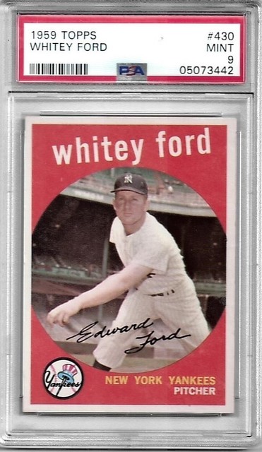1959 Topps Set-Break #430 Whitey Ford PSA 9 MINT WELL CENTERED, AMAZING CARD!