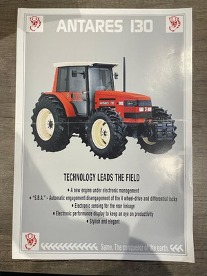 Antares I30 Vintage Tractor Poster with spec