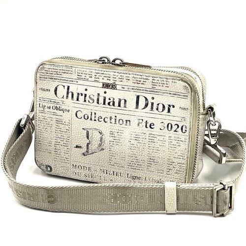 Dior x Daniel Arsham Newspaper Camera Crossbody Shoulder Bag White Rare