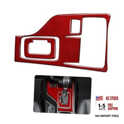 Car Carbon Fiber Gear Shift Control Panel Decal Interior Gear Shift Panel a