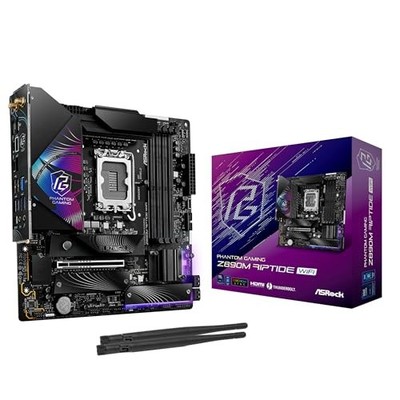ASRock Z890M Riptide WiFi 6E Phantom Gaming Intel Core Ultra Z890 Motherboard
