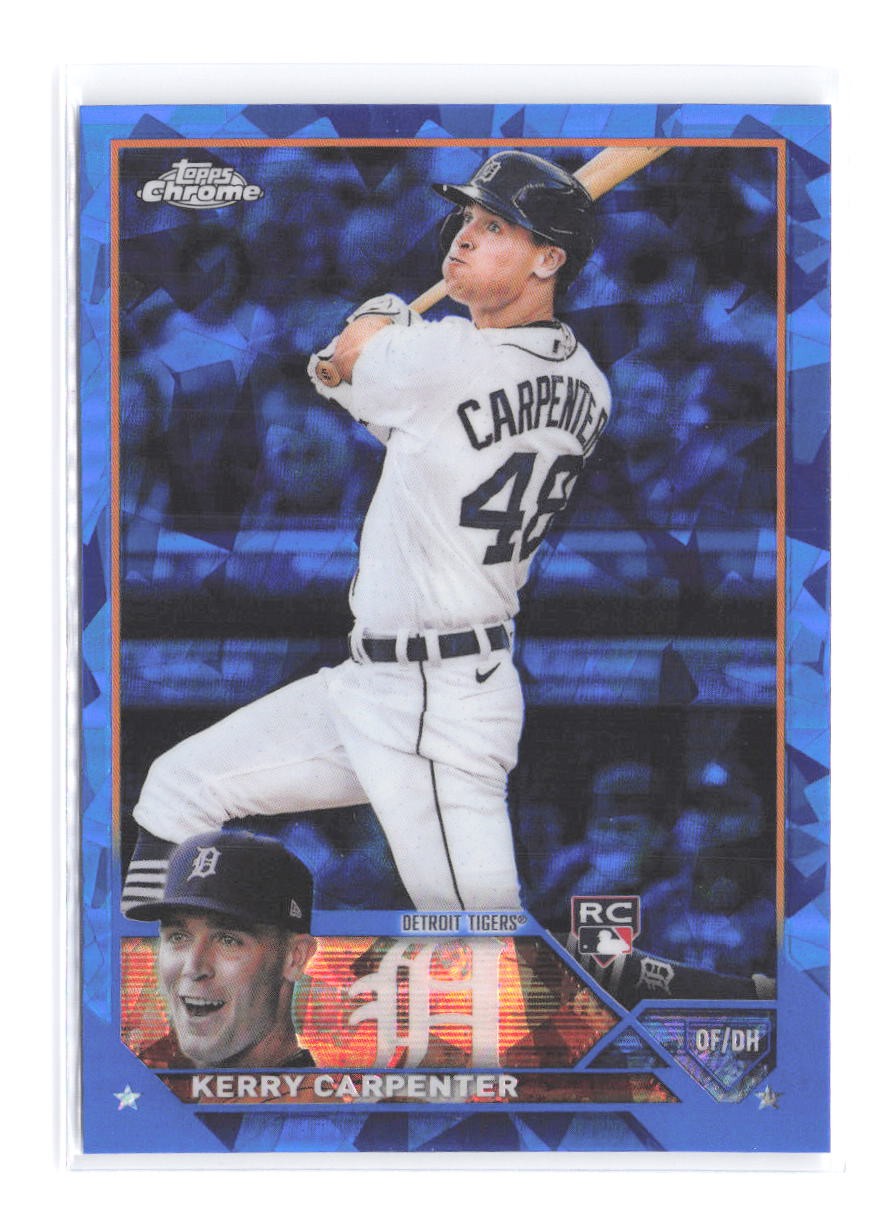 2023 Topps Chrome Sapphire Edition Kerry Carpenter RC Rookie Card 394 Tigers