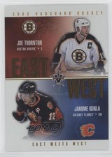 2002-03 Pacific Vanguard East Meets West Joe Thornton Jarome Iginla #2 HOF n1u