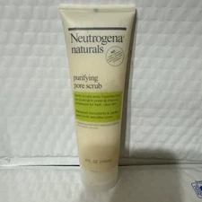 NEUTROGENA Naturals Purifying Pore Face Scrub 4oz RARE Discontinued HTF As Is