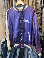 1940’s Vintage Oaks Baseball Jacket Large Chain Stitch