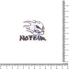 Classic No Fear Flame Skully Window Sticker - Vintage Motocross Supercross 313