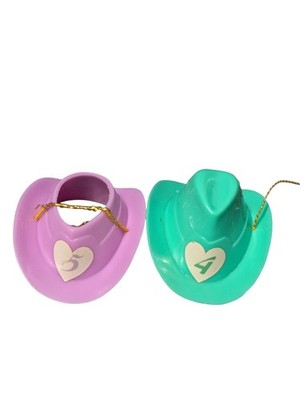 Vintage 1988 Tyco Quints Rocking Horse Replacement Hats For Dolls. Green, Pink