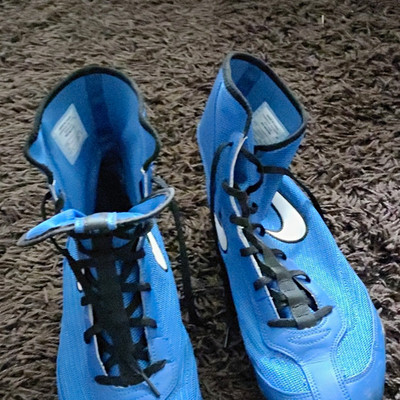 Nike Machomai Box- & Ringkampfschuhe Blau/Schwarz/Weiß Gr. 10.5 321819 410