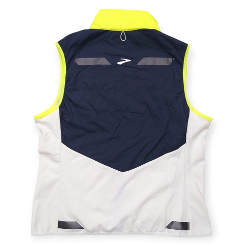 $160 Brooks Run Visible Insulated Vest, Women's M White/Asphalt/ Night Life - Picture 9 of 17