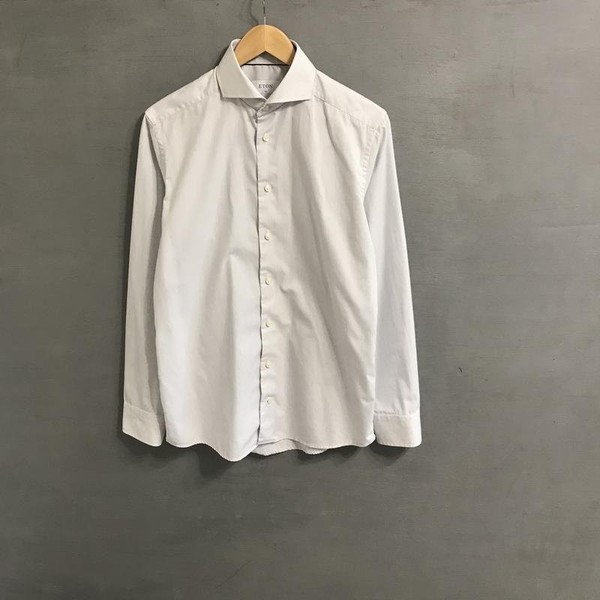 Men Eton Shirt Multicolor Cotton 38 / M / 46 #1VBP