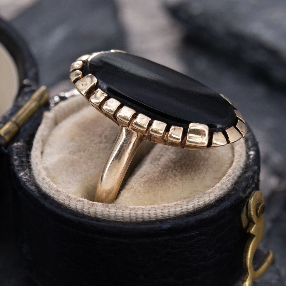 Anello da uomo cocktail in argento sterling 925 onice creato in laboratorio... - Immagine 4 di 4