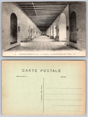 Chenonceaux Château Grande Galerie France Vintage Postcard A. Papeghin