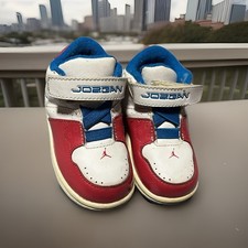 Baby Toddler RARE Nike Air Jordan 352715-141 2009 White Pink Blue Shoe Size 5C