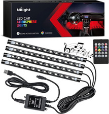 48 Leds DC 5V Multicolor Music Car Strip Light under Dash Lighting Kit with Soun