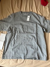 Abercrombie  Fitch Premium Polished Pocket Tee T Shirt Solid Gray Crew vtg H M