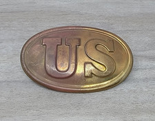Vintage U.S. Civil War Union US Belt Buckle Brass Lead Filled Reproduction