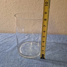 Clear Cylinder Vases Thick Heavy Glass Excellent Condition Weighs 2 Lbs