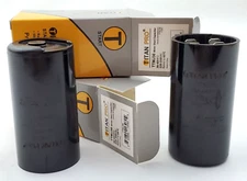 Lot of 2 Titan Pro TTMJ36 Motor Start Capacitors 36-43 MFD 220-250 VAC Round