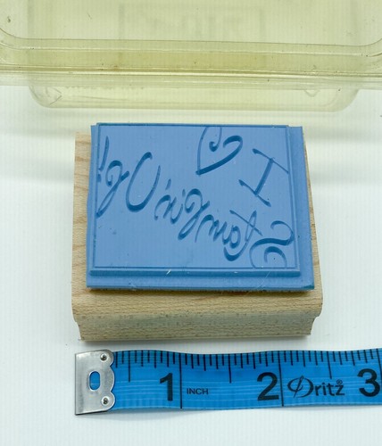 I LOVE STAMPIN UP Wood Wooden Stamp Scarce Retired Special Edition Unused 2002 - Picture 4 of 5