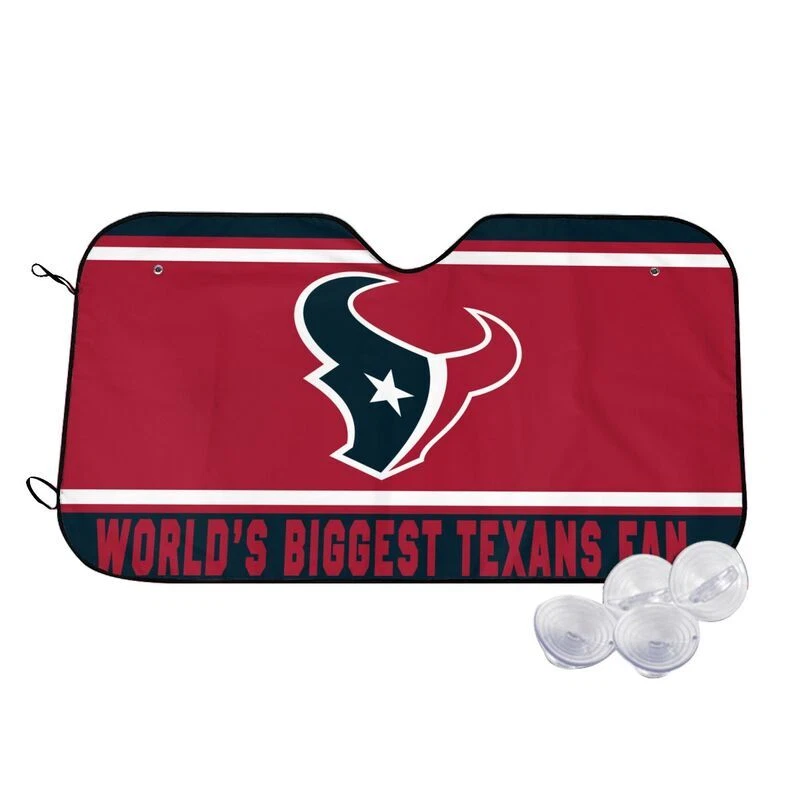 Houston Texans Car Windshield Sunshade "WORLD'S BIGGEST TEXANS FAN" Car Sunshade