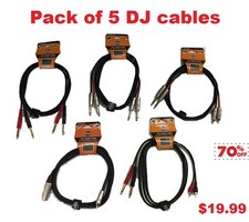 PACK of 5 DJ Cables