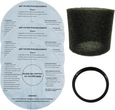 Foam Sleeve for some Genie, Vacmaster, & Shop Vac Wet Dry Filters Plastic Ring