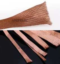 1M Shielded Copper Braided Expandable Sleeve Cable Wire Sheath Mesh Loom 2-40mm