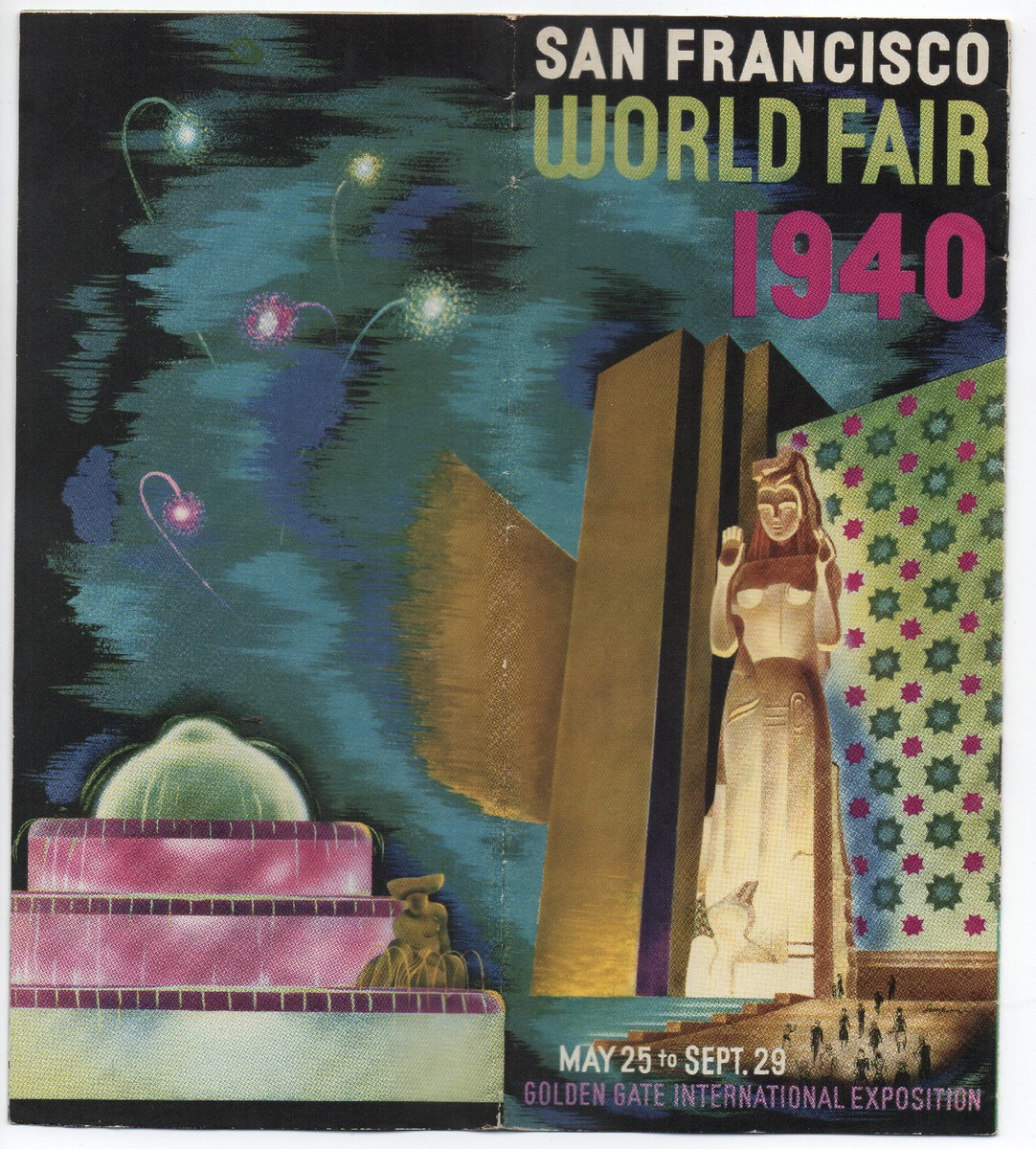 1940 Art Deco Brochure from the GGIE World's Fair San Francisco CA
