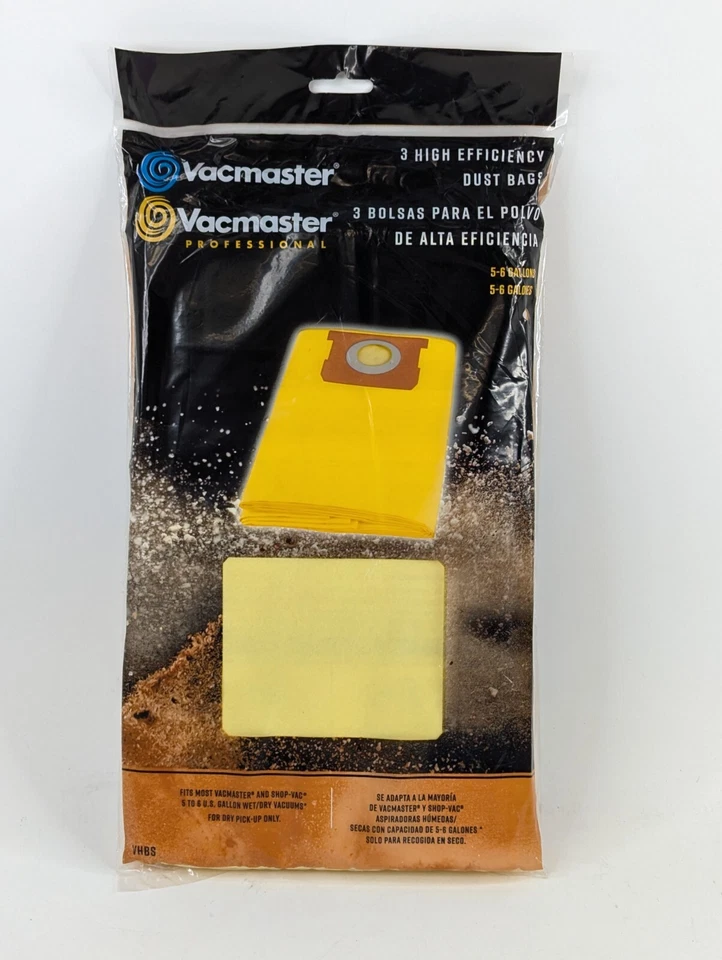Bolsa de aspiradora de polvo de alta eficiencia Vacmaster VHBS 5-6 galones paquete de 3 - NUEVA Foto 2 de 4