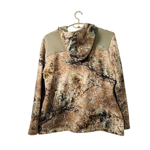 Cabela's Jacket Women Size 2X ZONZ Western Full Zip Camo Moto Style Hooded Tan - Picture 12 of 18