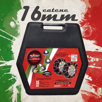 Catene Da Neve SMC OMOLOGATE 16mm - Compatibili Con Pneumatici 235/50 R 18 E Altri