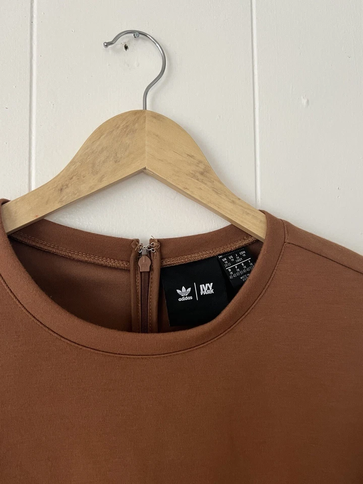Adidas Ivy Park 3 Rayas Manga Larga Marrón Body Beyoncé Icy Park Talla 1X Foto 3 de 4