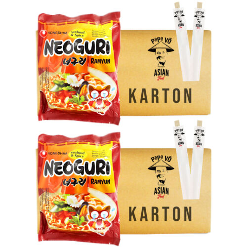 Nong Shim Neoguri HOT Seafood & Spicy Ramen Nudeln 40x120g Instant Nudelsuppen - Bild 1 von 2