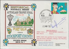 STOCKPORT COUNTYFC - KEVIN FRANCIS - SIGNED - " TROPHY FINAL " ENVELOPE