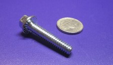 Flanged Serrated Bolt, Grade 5 Steel, Zinc FT, 1/4"-20 x 1.25" Length, 50 Pc
