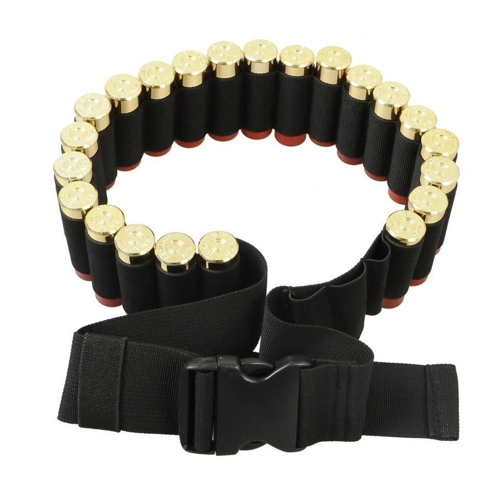 25 Round Tactical Shotgun Shell Holder 12 20Gauge Ammo Carrier Waist Belt Sling - Image 2 of 4
