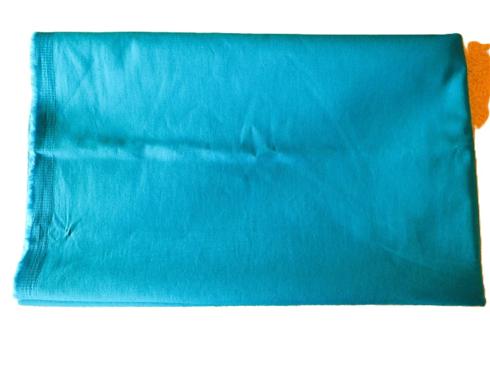 Stoffe -Meterware - Türkis -Stretch-  Gabardine - ohne Muster  Reststück - Bild 2 von 3