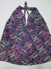 Mossimo Womens Size M Tankini Multicolor Spotted Halter Swimwear Beachwear